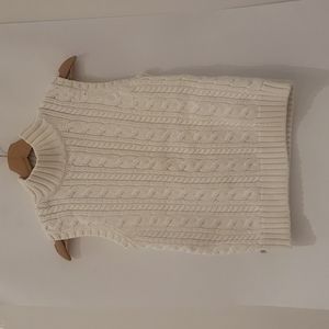 Lauren Ralph Lauren Cream Sleeveless cable -knit Sweater size M